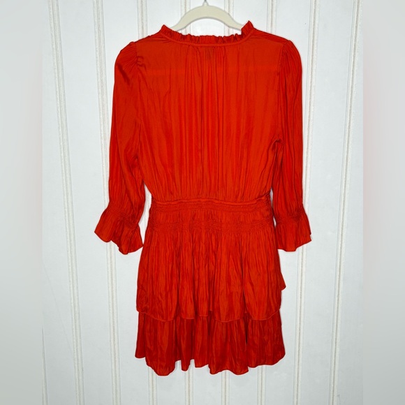 Joie Satin Mini Dress Long Sleeves Sz M 88 - Picture 6 of 9